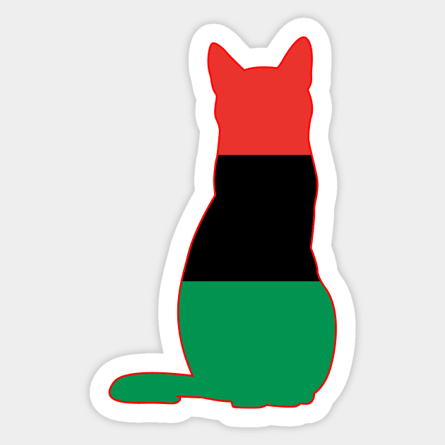 Pan-African flag Sticker by Wickedcartoons